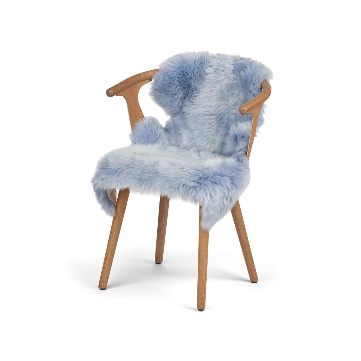 Merino Schapenvacht | Nieuw- Zeeland | Langharig | 100 cm Blauwgrijs