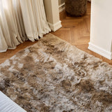 Langharig Schapenvacht Design Kleed Zwart