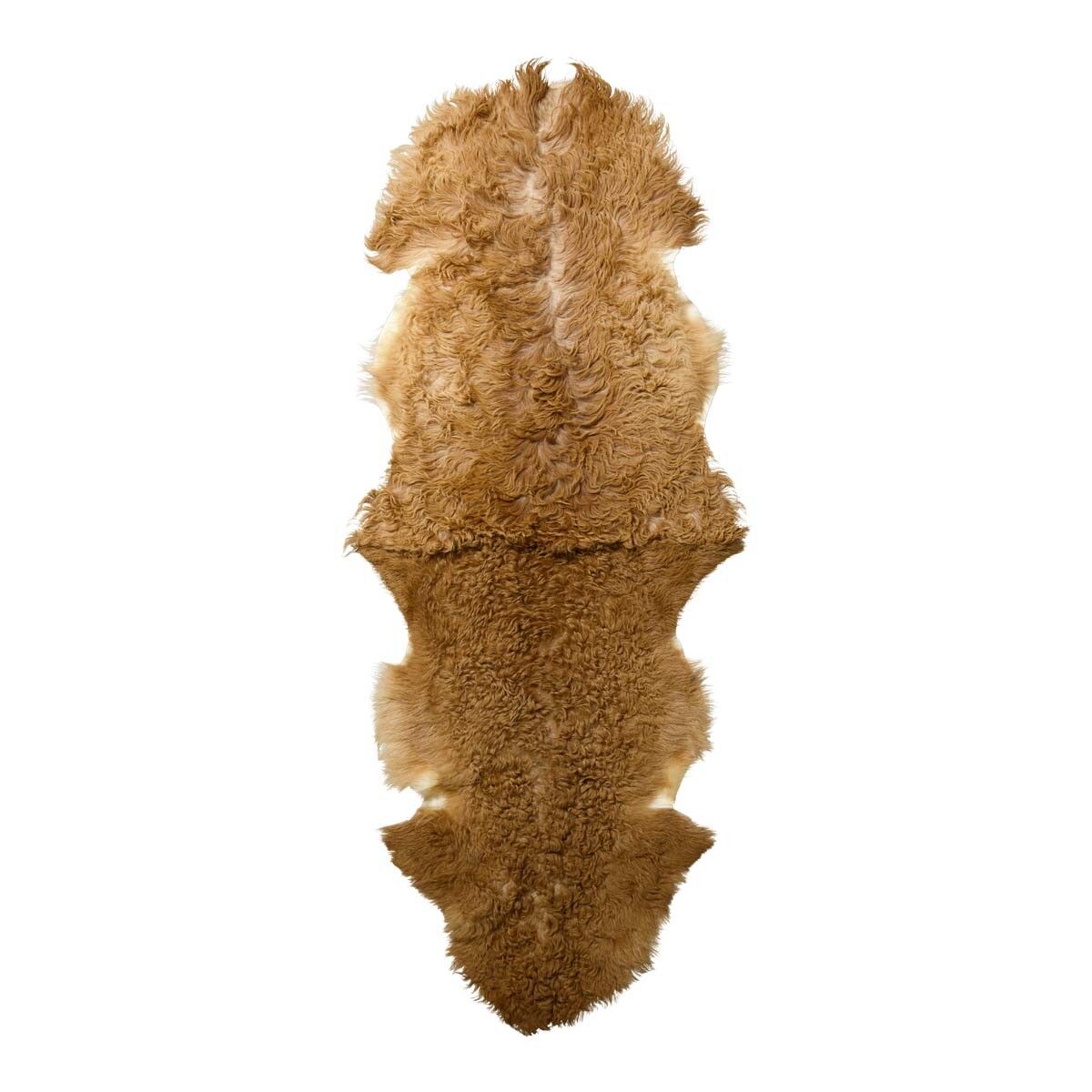 Toscana Schapenvacht | Natuurlijke kleuren | Kleed 150 x 50 cm Beige/Bruine tinten