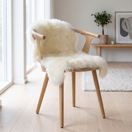 Nieuw-Zeelandse schapenvacht | 70+ cm Ivoor