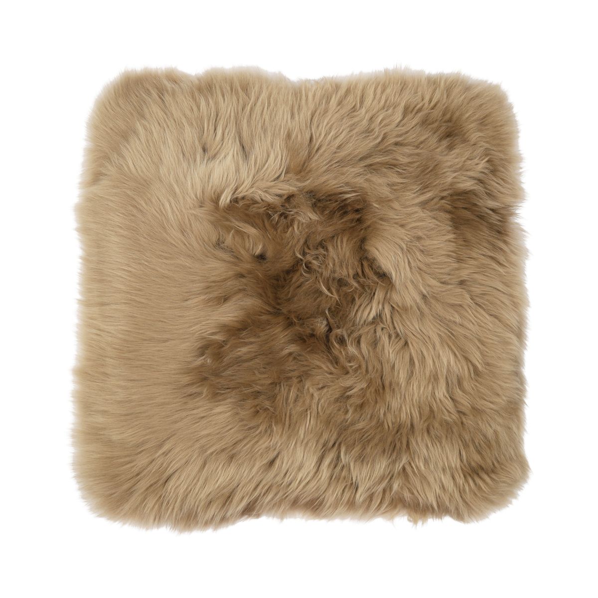 Schapenvacht Stoel Cover | Langharig | 40x40 cm Taupe