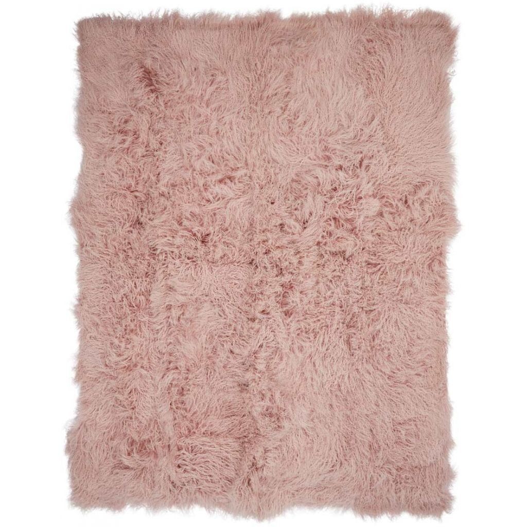 Plaid van Curly Schapenvacht | 140x180 cm Roze