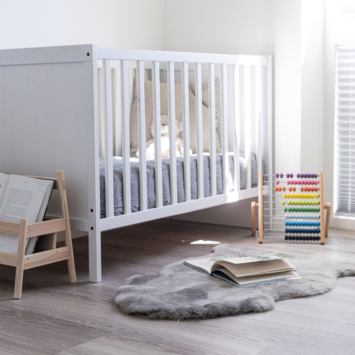 Baby Schapenvacht | Kortharig | Nieuw-Zeeland | 95 cm Licht Grijs