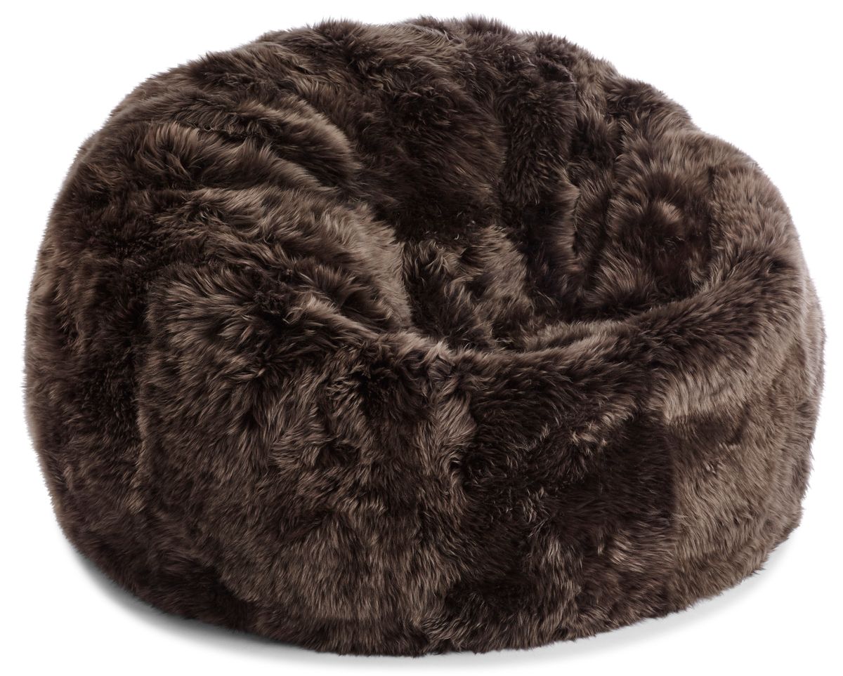 Zitzak | Lange Wol | Medium | Large Walnoot bruin