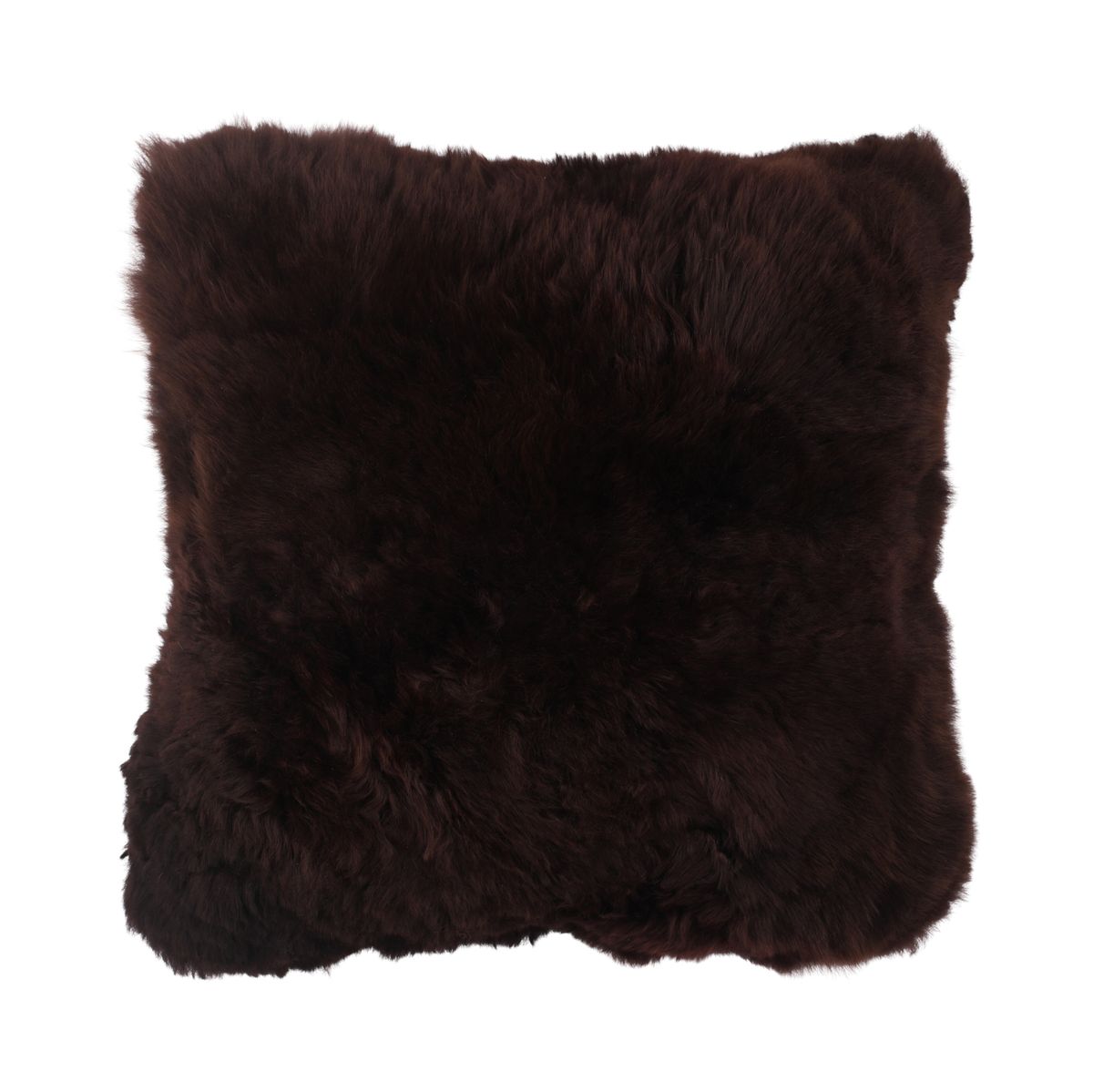 Alpaca Kussen | Lange Wol Chocolade