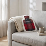 Schapenvacht en Wol Kruik | 36x27 cm Lindsay Tartan / Ivoorwit