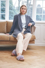 Lilly Cross Slipper Licht Grijs