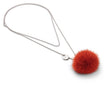 Ketting met Pompon Baksteen Rood