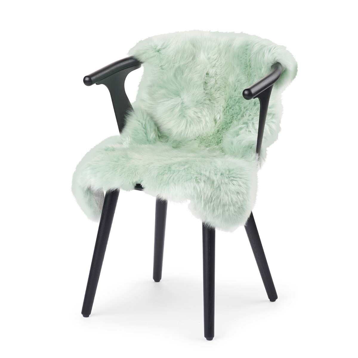 Premium | Nieuw- Zeelandse schapenvacht | Langharig | 100 cm Mint Groen
