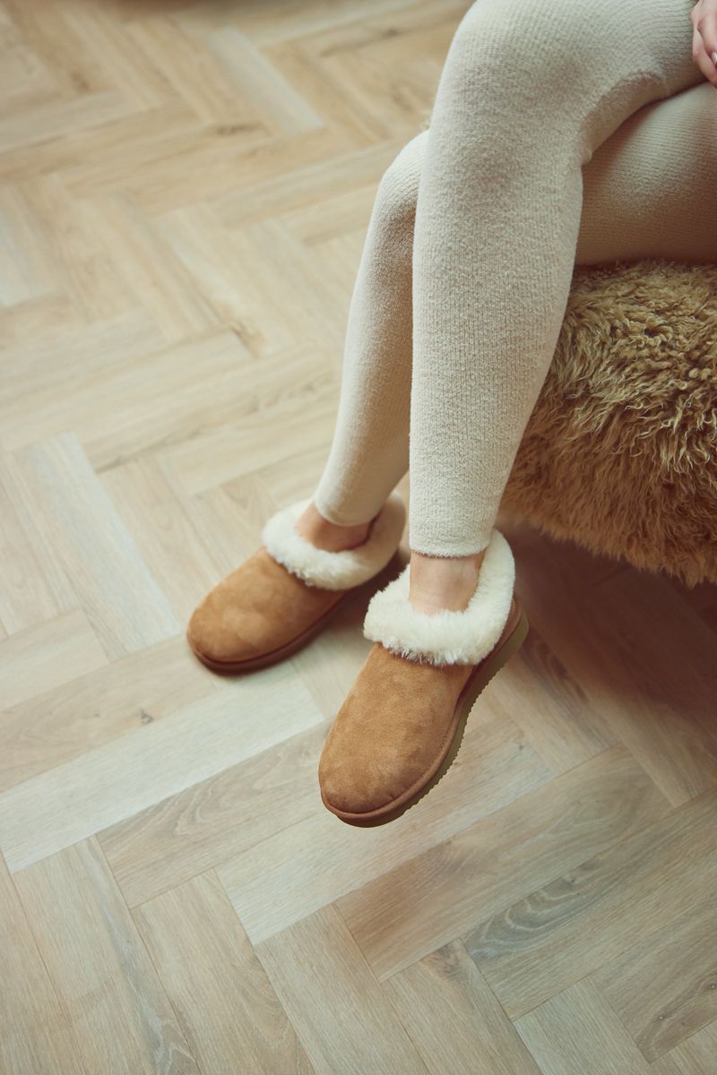 Pantoffel Kastanje