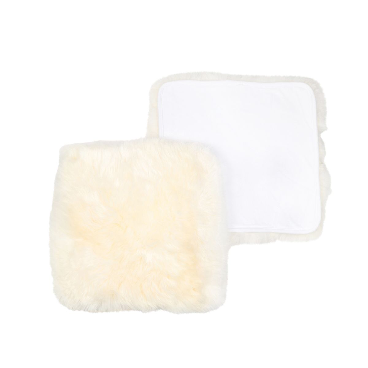 Stoel Cover | Met Backing | Langharig | Nieuw- Zeeland | 40x40m cm Ivoor