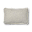 Kortharig Schapenvacht Kussen | Tweezijdig | 52x52 cm | 34x52 cm Zilver/Ivoor