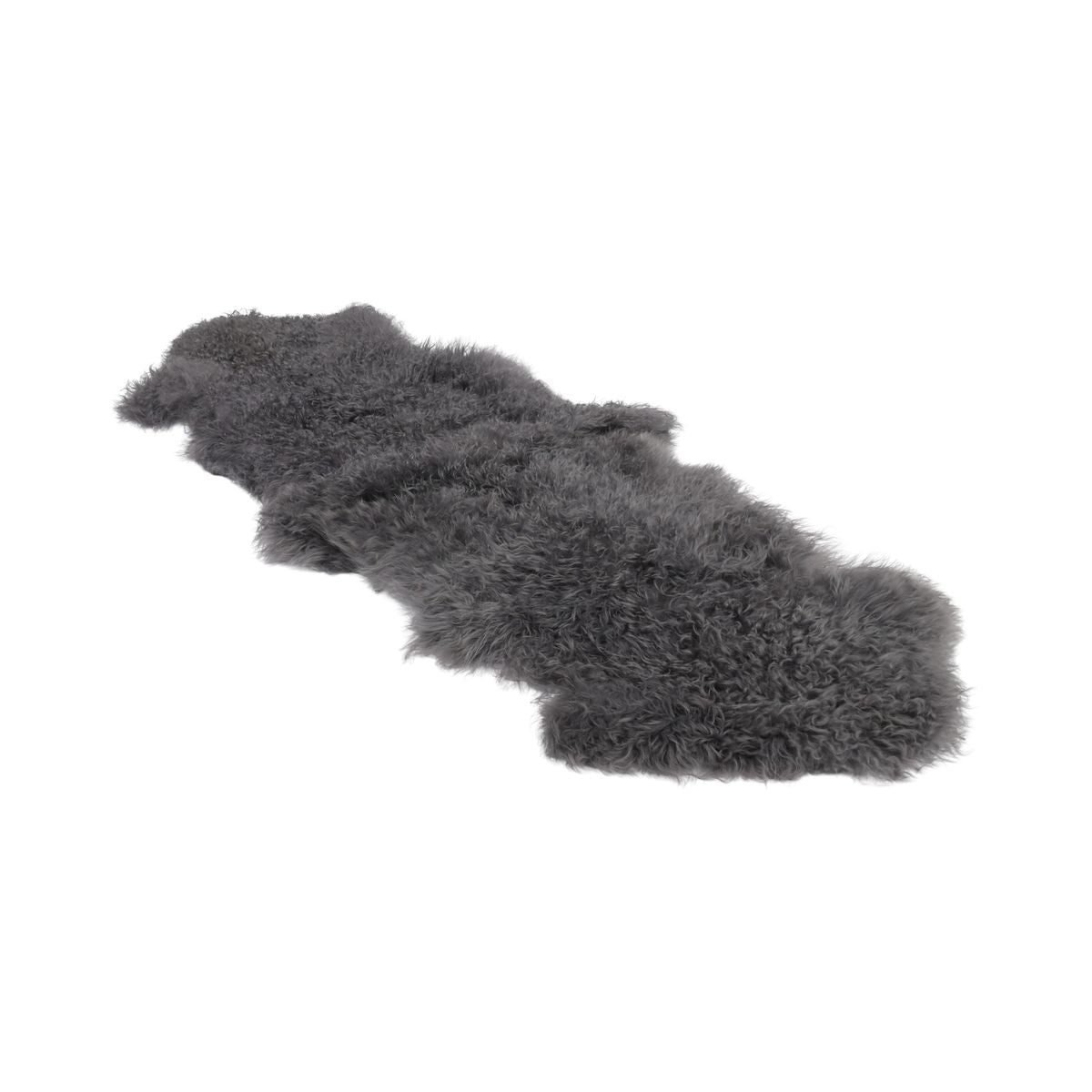 Dubbele Schapenvacht | Tibet | 150x50 cm Staal Grijs