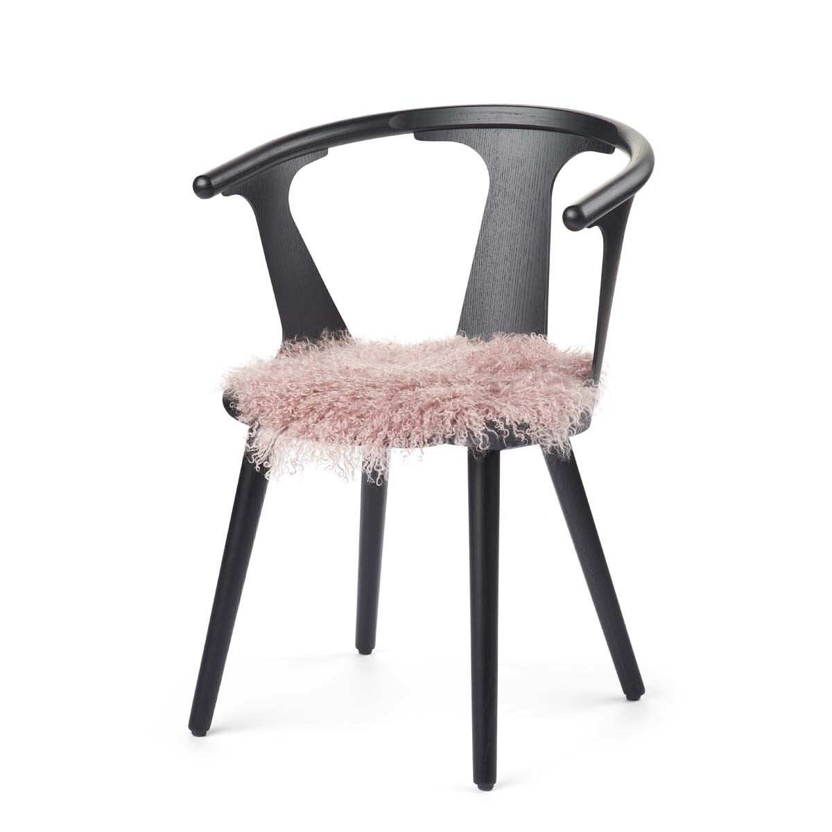 Curly Schapenvacht Stoel Cover | Ø38 cm Roze