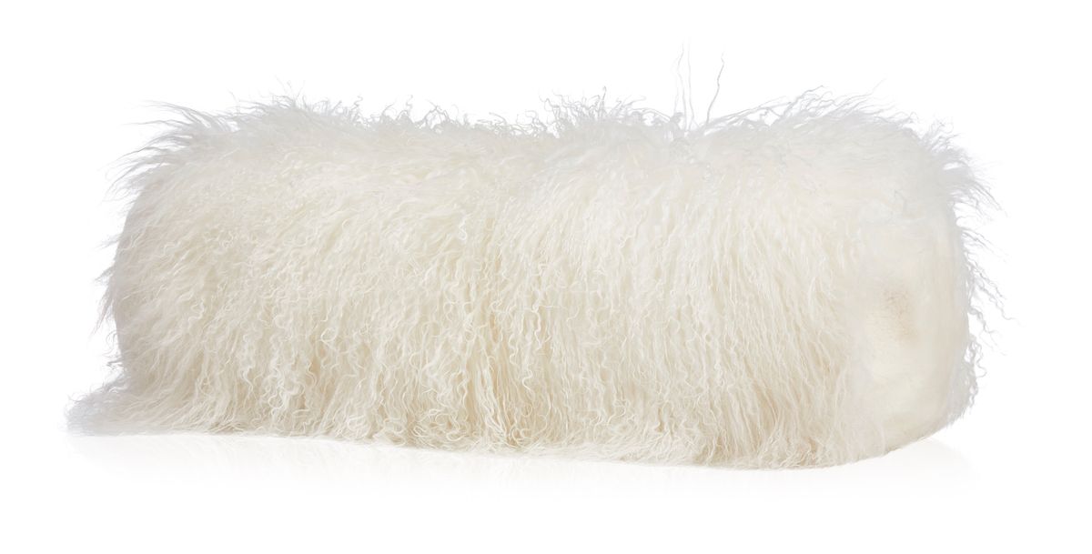 Curly Bolster Kussen | Ø20x52 cm Ivoor