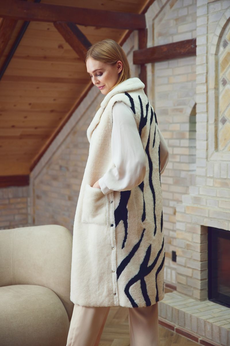 Raelynn Vest Zebra/Zwart/Parel