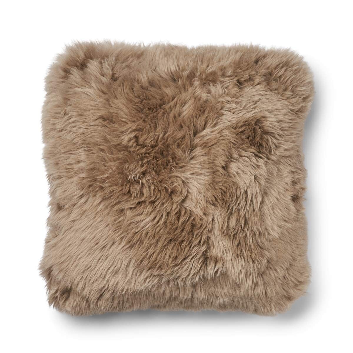 Langharig Schapenvacht Kussen | 52x52 cm | 34x52 cm Beige/Taupe