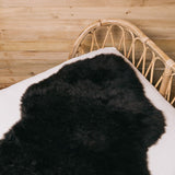 Merino Schapenvacht | Nieuw-Zeeland | Gekleurd | | Langharig | 90 cm Zwart