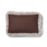 Langharig Schapenvacht Kussen | 52x52 cm | 34x52 cm Bruin/Duif
