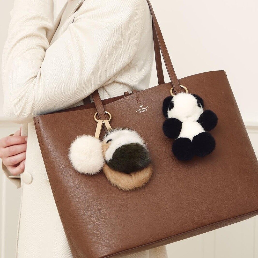 Kleine Panda Sleutelhanger Zwart