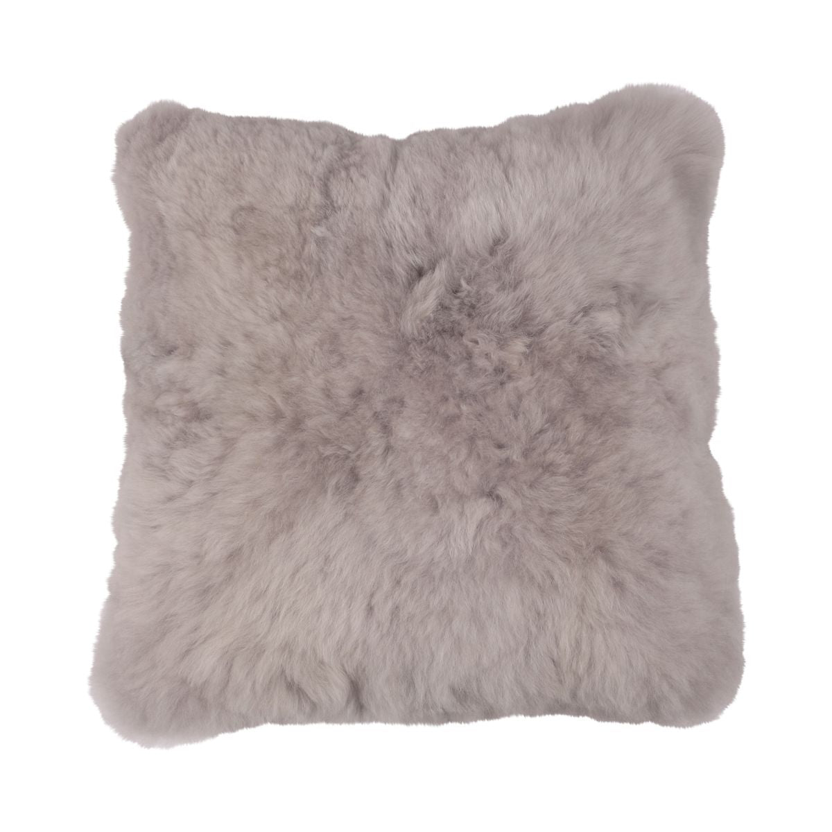 Alpaca Bontkussen | Dubbelzijdig | Kortharig Licht Grijs