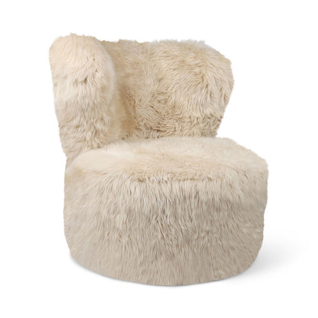 Ethan Puffy Loungestoel | Langharige Schapenvacht