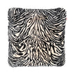 Premium Kwaliteit Kussen | Nieuw-Zeeland | Dubbelzijdige Mocassin Schapenvacht | 52x52 cm Zebra Print Zwart/Creme