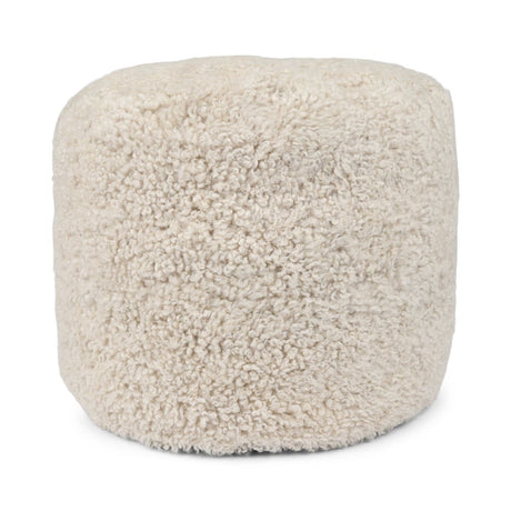 Kortharige Curly Schapenvacht Poef