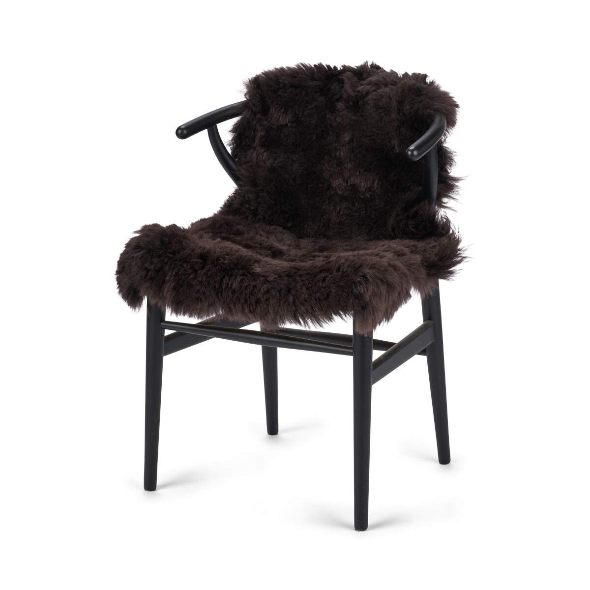Merino Schapenvacht | Nieuw-Zeeland | Gekleurd | Langharig | 90 cm Chocolade