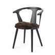 Stoel Cover Premium | Langharig | Nieuw Zeeland | Ø34cm Chocolade
