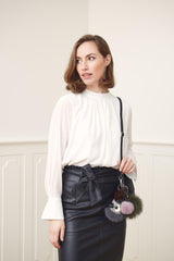 Pompon Sleutelhanger Licht Paars