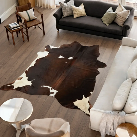 Koeienhuid Vloerkleed | Donkerbruin/Rood | 3,6 m²