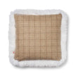 Eenzijdig Schapenvacht Kussen | LW | 52x52 cm Havermout beige/ivoor