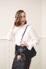 Miss Coco Sleutelhanger Donkergrijs