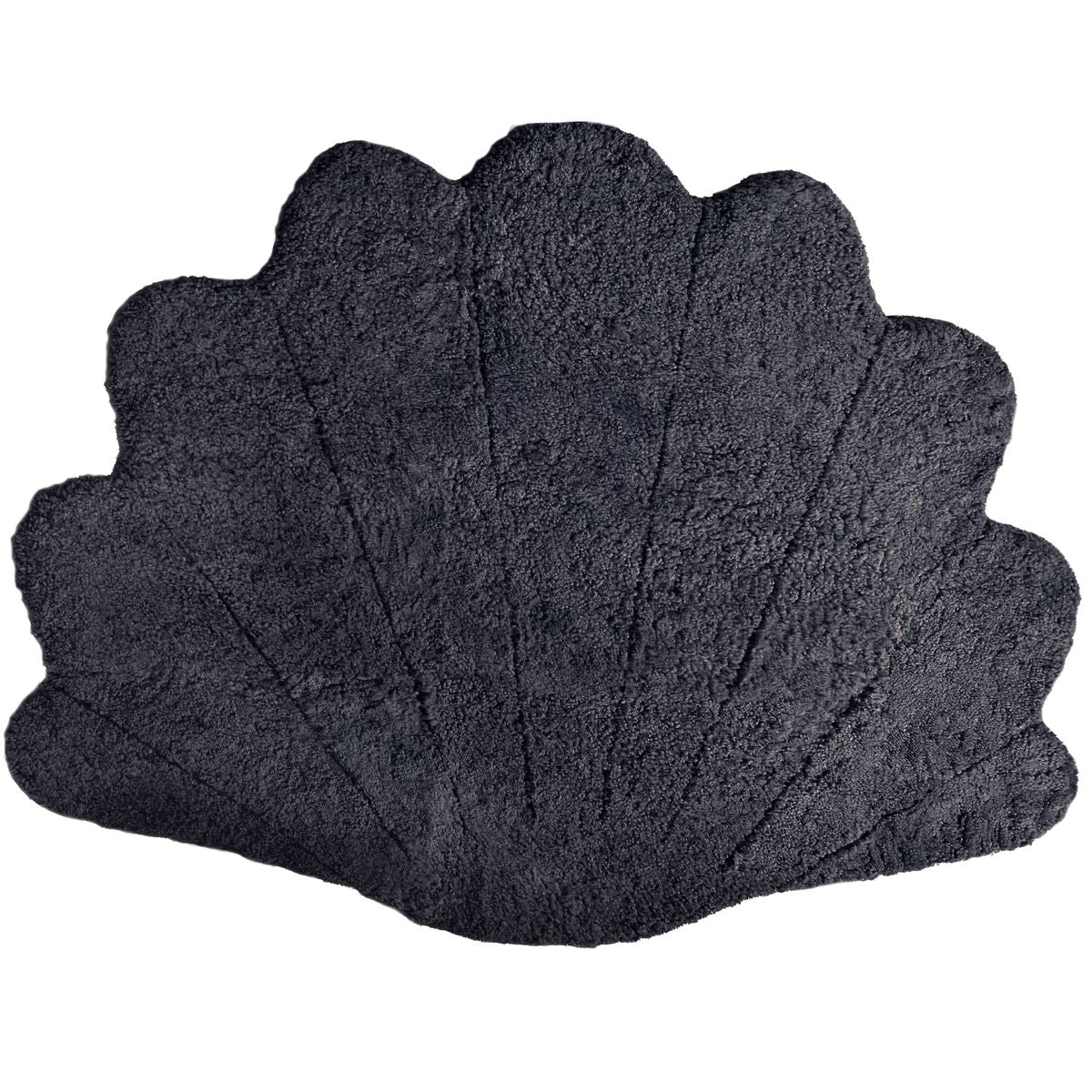 Kortharige Curly Schapenvacht Schelp Design Kleed | 210x150 cm Antraciet Grijs