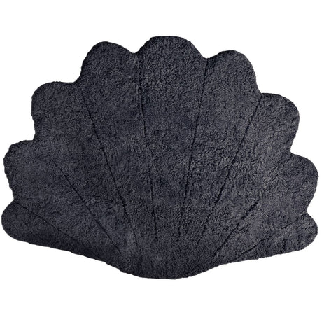 Kortharige Curly Schapenvacht Schelp Design Kleed | 210x150 cm Antraciet Grijs
