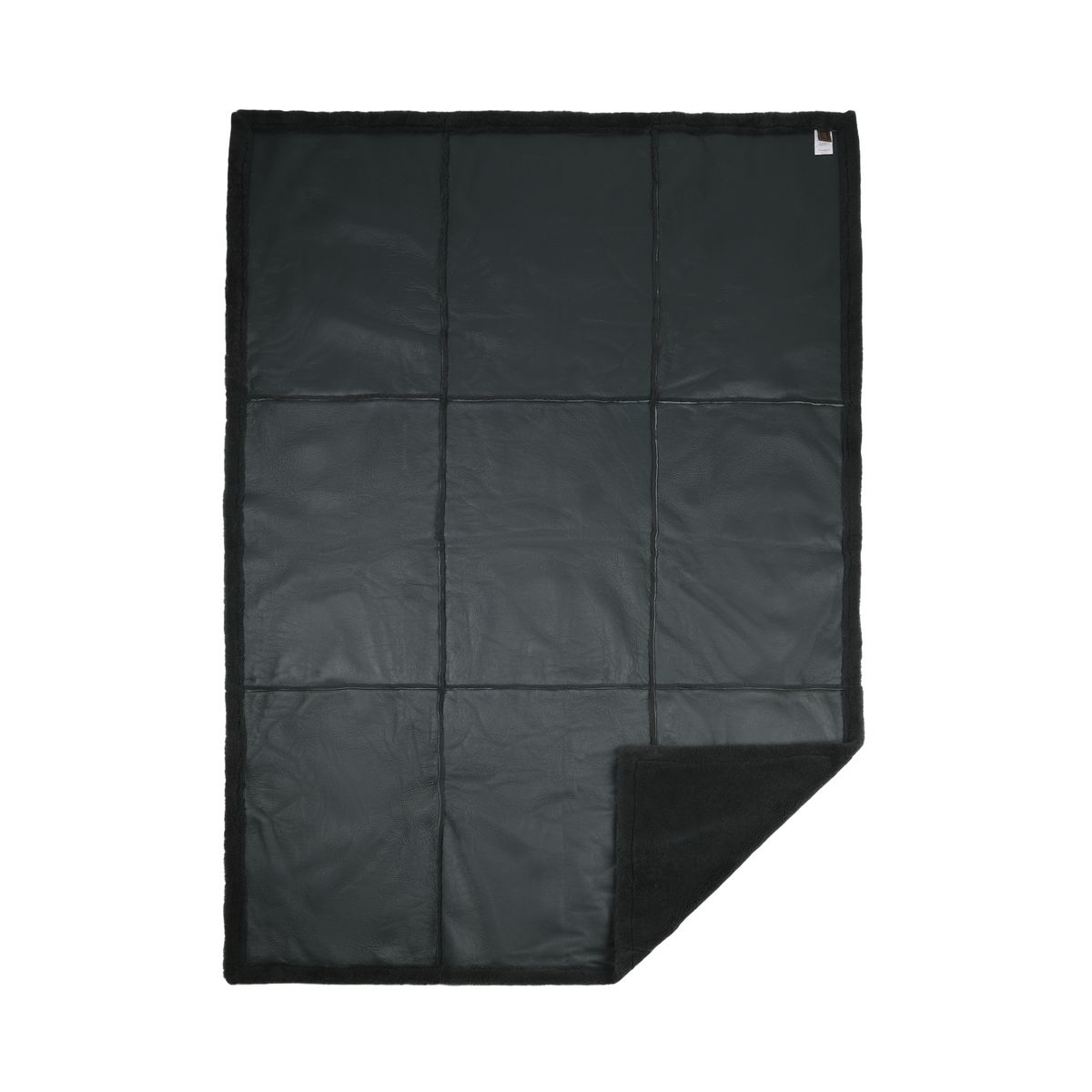 Addison Plaid | Tweezijdige Schapenvacht | Korte Wol Blauw/Grijs