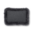 Wollen Kussen | LW rand | 52x52 cm | 34x52 cm Rots/Staal