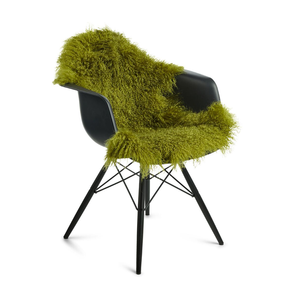Curly Schapenvacht | Tibet | 85 x 50 cm Boomtop Groen