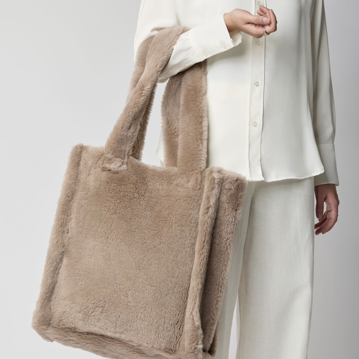 Maxi Glory Shopper Leer Bruin