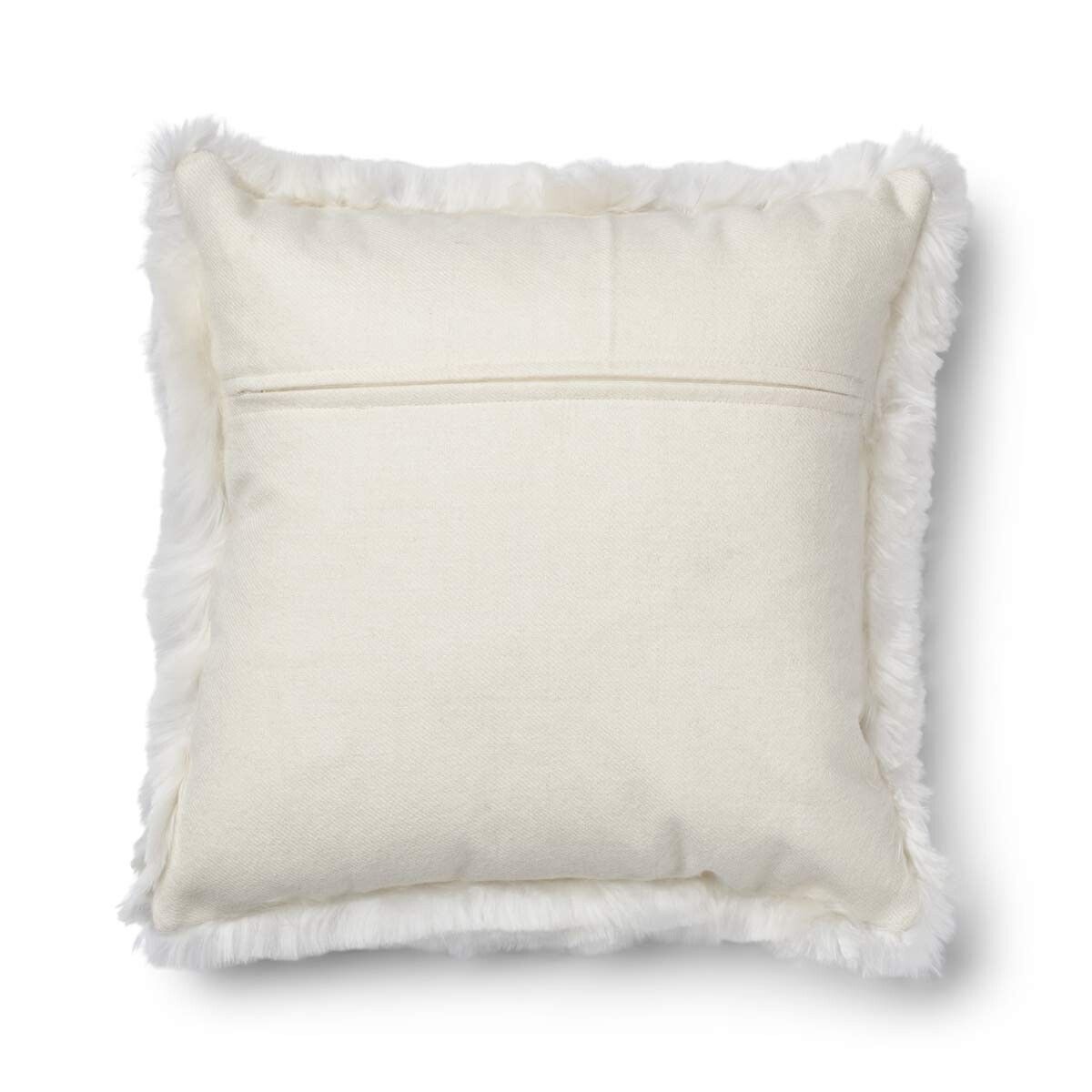 Alpaca Kussen | Lange Wol Wit