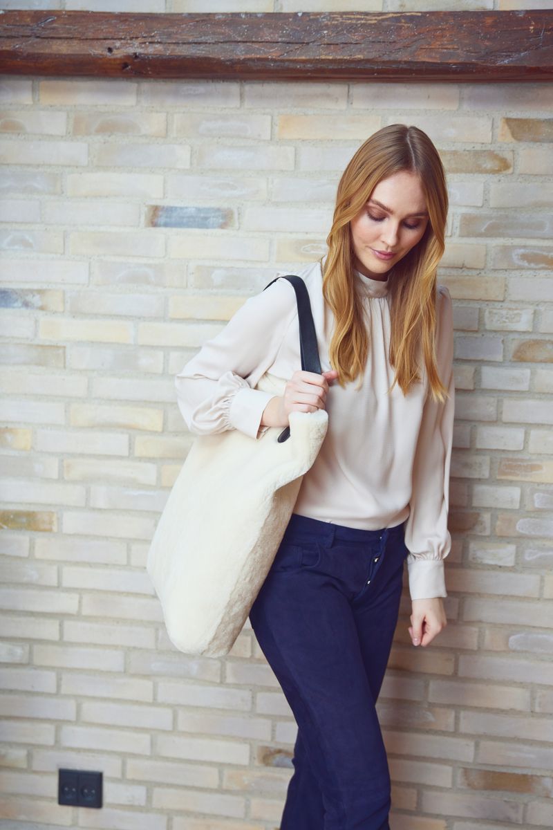 Leonora Shopper Zwart/Wit