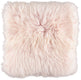 Langharig Schapenvacht Kussen | 35x35 cm Snoep Roze