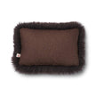Langharig Schapenvacht Kussen | 52x52 cm | 34x52 cm Bruin/Chocolade