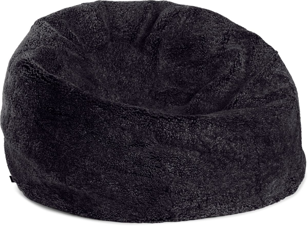 Zitzak | Korte Wol | Medium | Large Zwart
