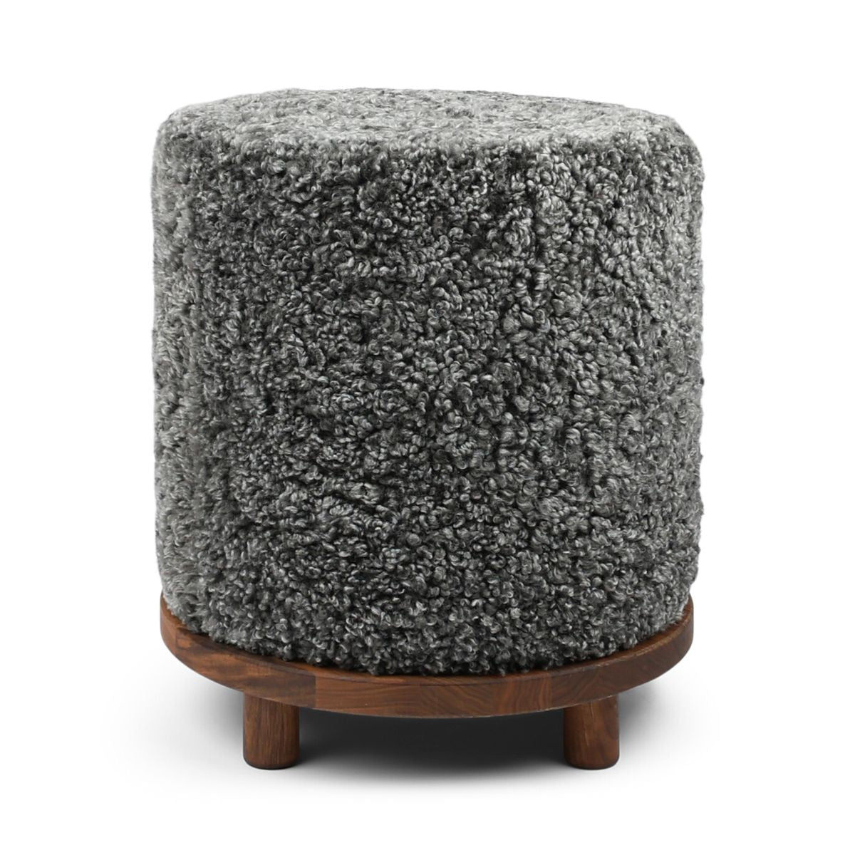 Simon Poef | Kortharige Schapenvacht | D46xH52 cm Grafiet