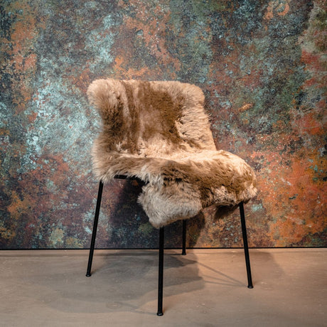 Merino Schapenvacht | Nieuw-Zeeland | Gekleurd | | Langharig | 90 cm Linnen