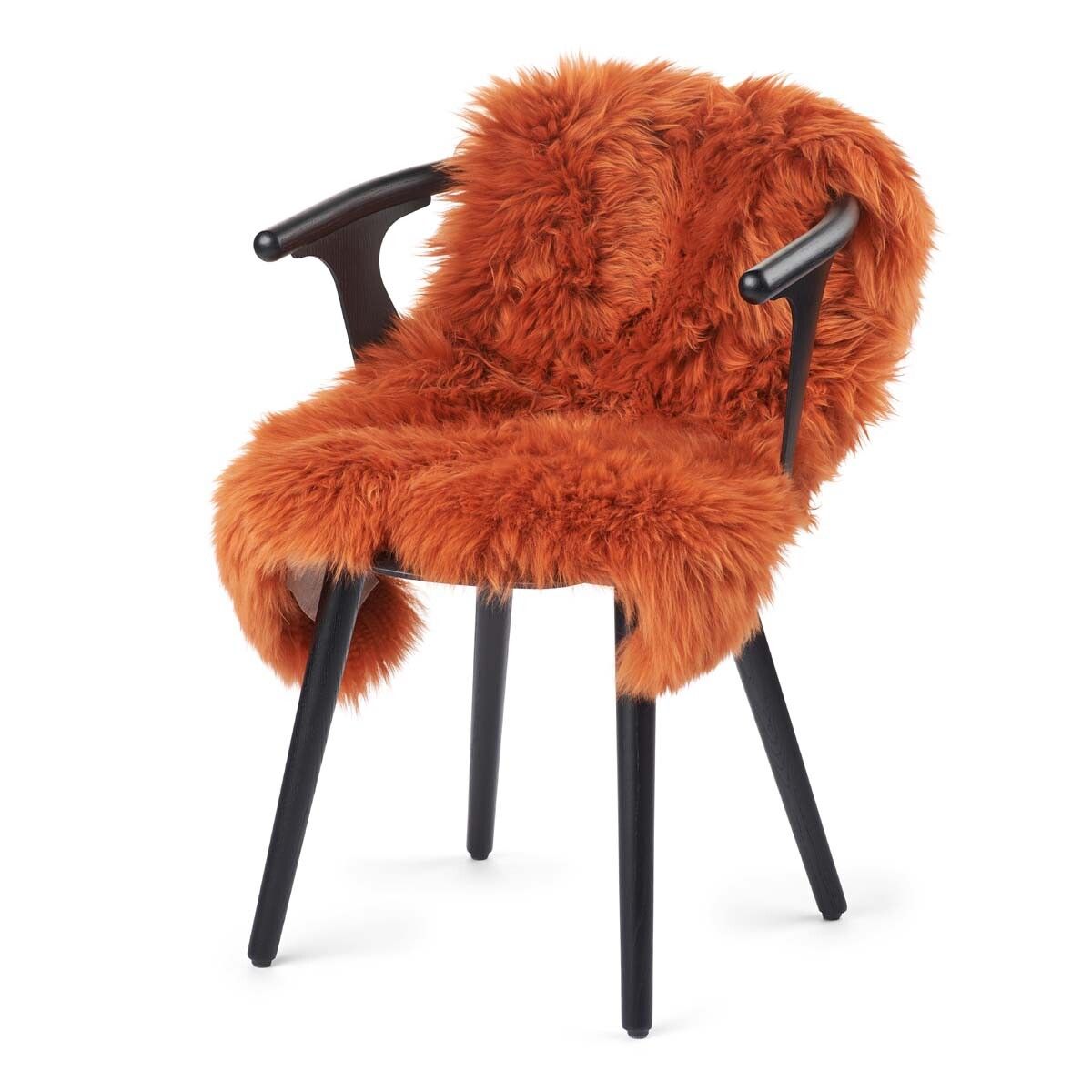 Premium | Nieuw- Zeelandse schapenvacht | Langharig | 100 cm Roest