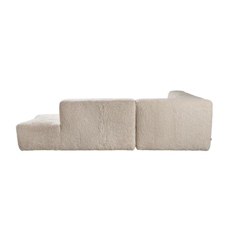 Julian Modulaire Bank | Hoek, Middel en Eind Sectie | Nieuw- Zeeland Curly Parelgrijs