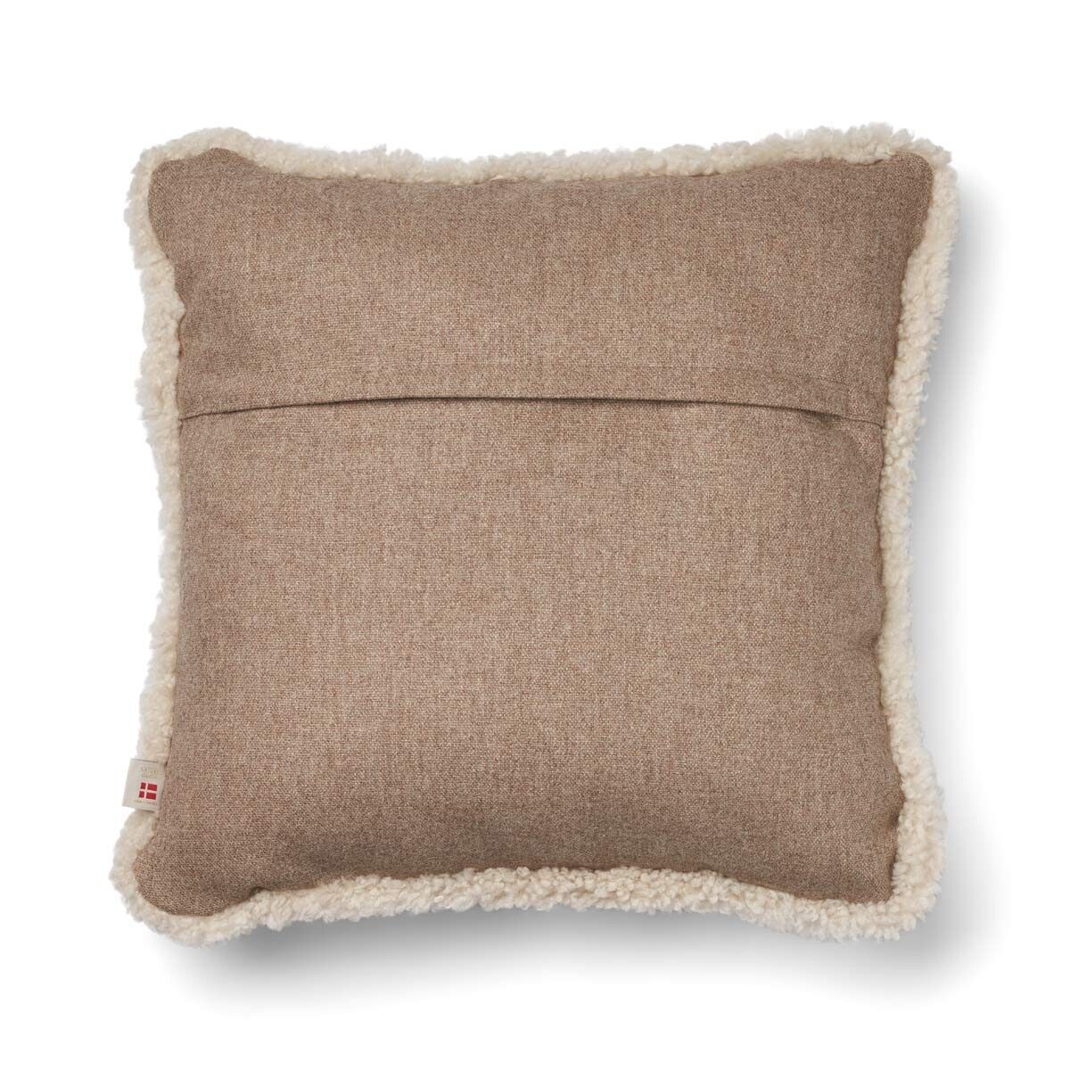 Kortharig Schapenvacht Kussen | KW rand | 52x52 cm | 34x52 cm Beige/Parel